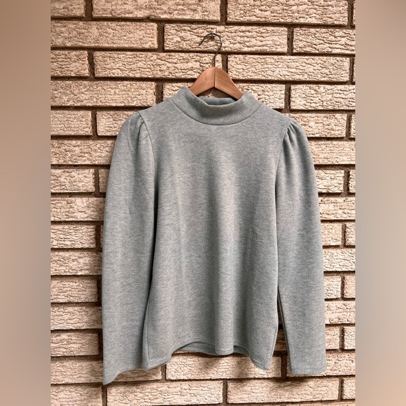 Madewell Hartford mock neck puff sleeve sweater - Picture 3 of 6